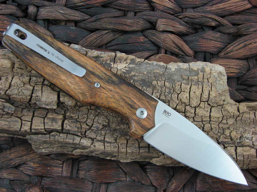 Viper Cutlery Dan2 Wharncliffe Bocote Wood Handles N690 Satin Steel V5930BC image 1
