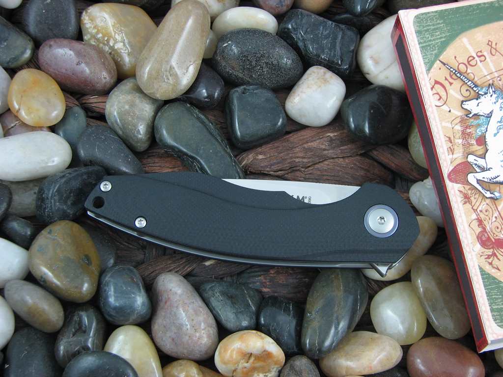 MKM Viper Voxnaes Timavo Linerlock Black G10 Handles Satin M390 Steel MKVP02GBK image 2