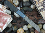 lionSteel Dom Sheepfoot Jack Blue Anodized Titanium Bolsters Carbon Fiber Handles Damasteel Super Dense Steel CK0115 image 2