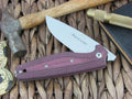 Viper Cutlery Dan1 Clip Burgundy Canvas Micarta handles N690 steel Satin 5928CBR image 0