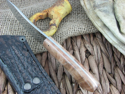 Arno Bernard Knives Springbok Grazer Maple Burl Wood Handles N690 steel image 2