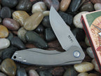 MKM Viper Voxnaes Timavo Linerlock Stonewash Titanium Handles Stonewash M390 Steel MKVP02TSW image 0