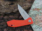 Maserin Cutlery AM3 Gentleman Drop Point Flipper Orange G10 M390 steel Satin 377G10A image 0