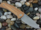 LionSteel KUR Linerlock Olive Wood Handles Stonewash Sleipner Steel KUR-UL image 1