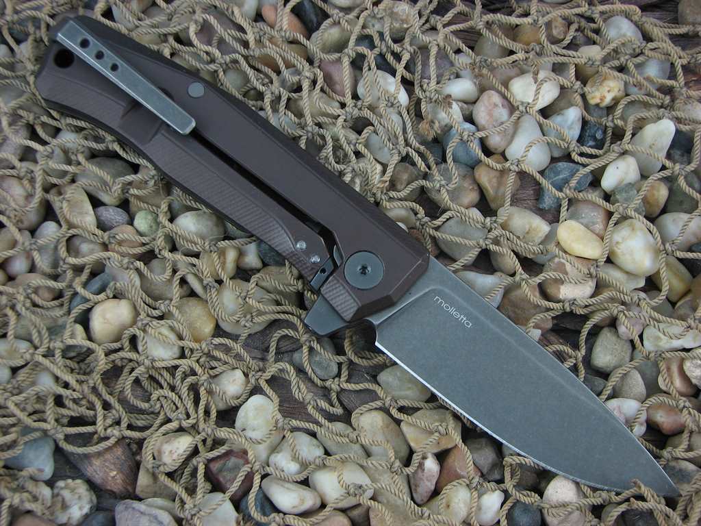 lionSteel Cutlery MYTO Framelock Earth Brown Aluminum Handles M390 Steel MT01AEB image 1