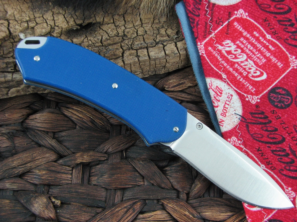 Maserin Cutlery Birdland Drop Point  Blue G10 AUS8 steel Satin 396G10B image 1