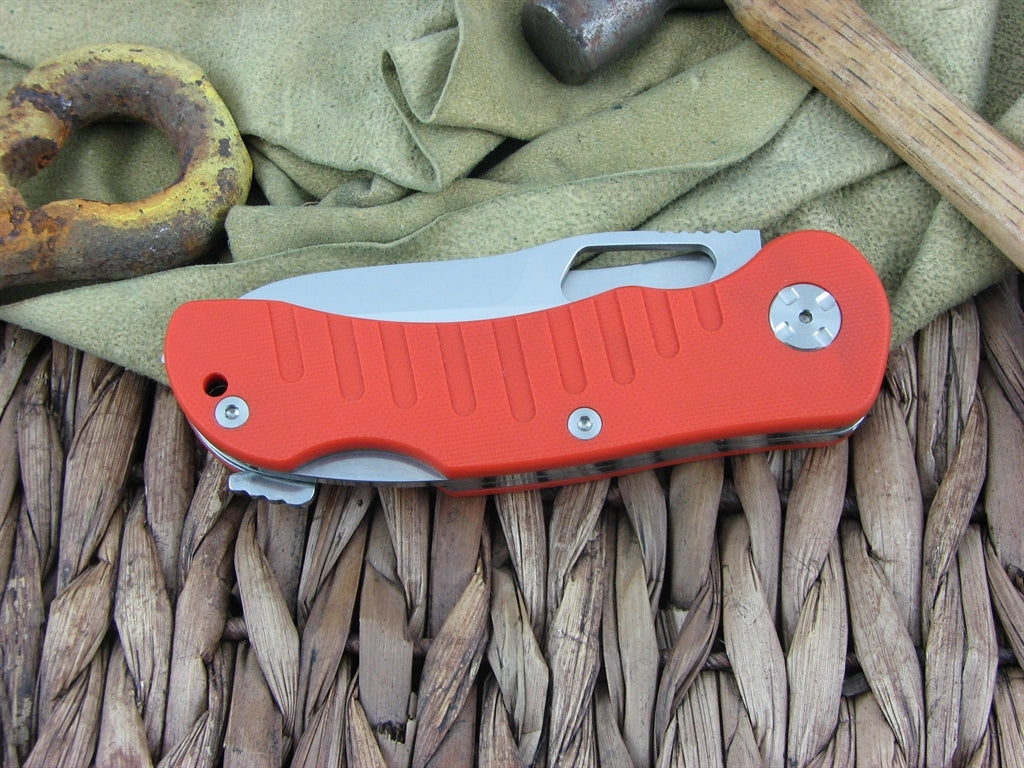 Maserin Cutlery Jager 2 blade Orange G10 handles 440C steel Satin finish 131-2G10A image 3