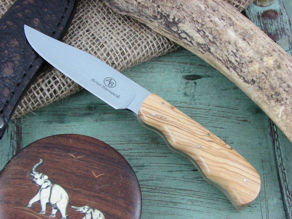 Arno Bernard Knives Vulture Scavenger Wild Olive Wood handles N690 steel 4315 image 4