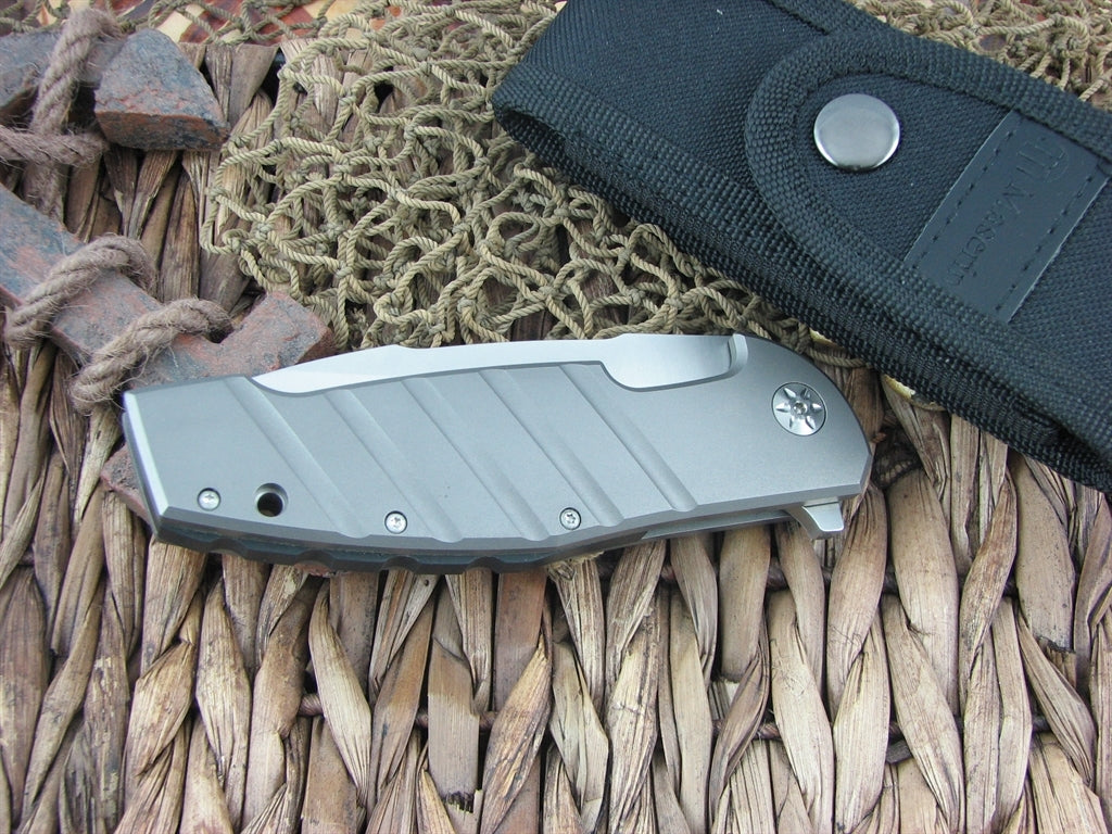 Maserin Cutlery Bulldog Titanium handles N690 steel Satin finish 403 image 2