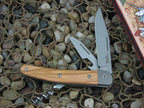 lionSteel Cutlery 3 Blade Jack Titanium Bolsters Olive Wood Handles M390 Steel JK3UL image 0