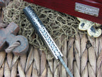 Maserin Cutlery Consoli Ebony Wood handles Damascus steel Raindrop finish 401-DE image 3
