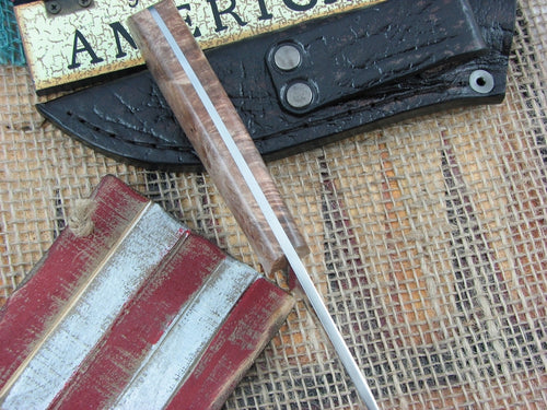 Arno Bernard Knives Wolverine Scavenger Maple Burl handles N690 steel 4608 image 2