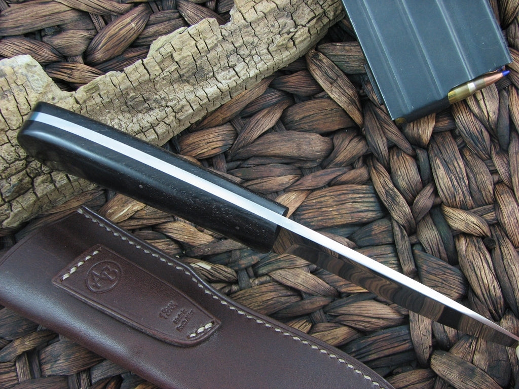 Arno Bernard Cutlery Hippo Giant Ebony Wood handles N690 steel 1307 image 3