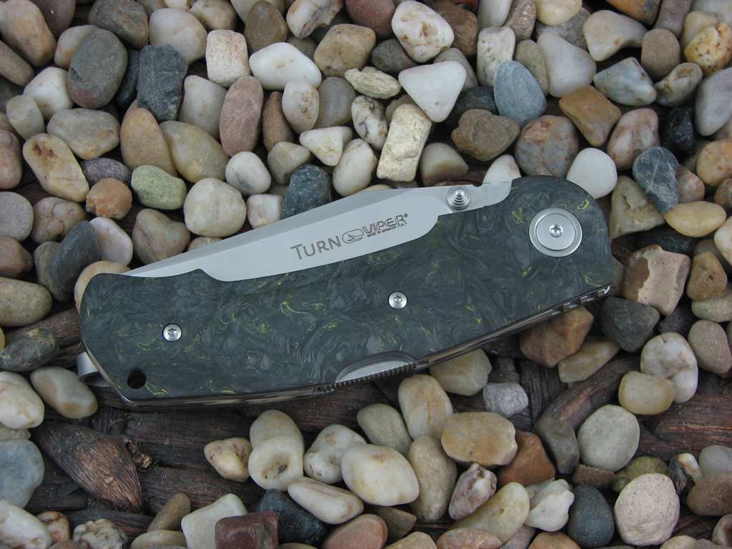 Viper Cutlery Turn Yellow Matter Carbon Fiber handles M390 blade steel V5988FCY image 1