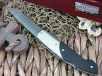 Maserin Cutlery Consoli Ebony Wood handles Damascus steel Raindrop finish 401-DE image 1