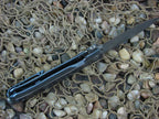 lionSteel Cutlery MYTO Framelock Blue Anodized Titanium Handles Chad Nichols Damascus Steel MT01DBL image 4