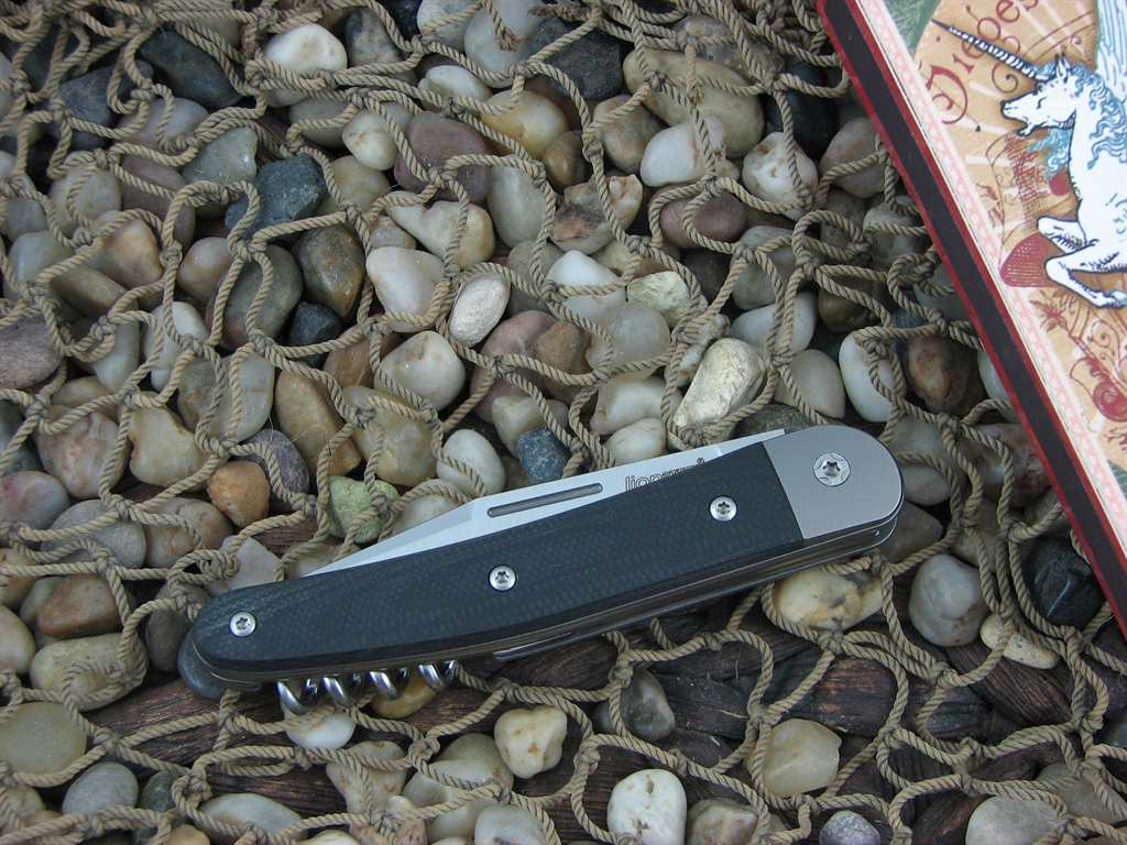 lionSteel Cutlery 3 Blade Jack Titanium Bolsters Black G10 Handles M390 Steel JK3GBK image 2