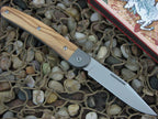 lionSteel Cutlery 1 Blade Jack Titanium Bolsters Olive Wood Handles M390 Steel JK1UL image 1