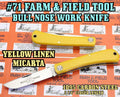 Great Eastern Cutlery Bullnose Farm & Field Yellow Linen Micarta 715126