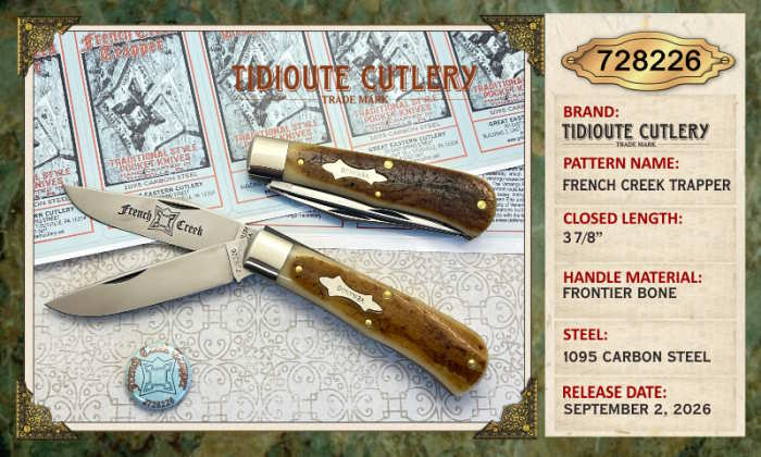 Great Eastern Cutlery Tidioute French Creek Frontier Bone Trapper 728226