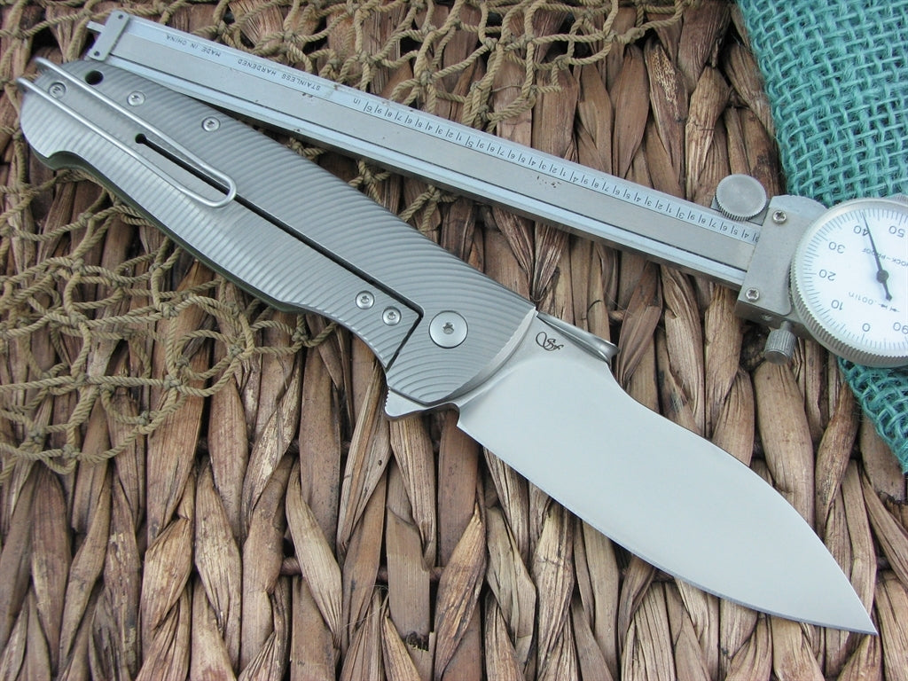 Viper Cutlery Italo Framelock Spear Flipper Green G10 handles M390 steel Satin 5944GG image 1