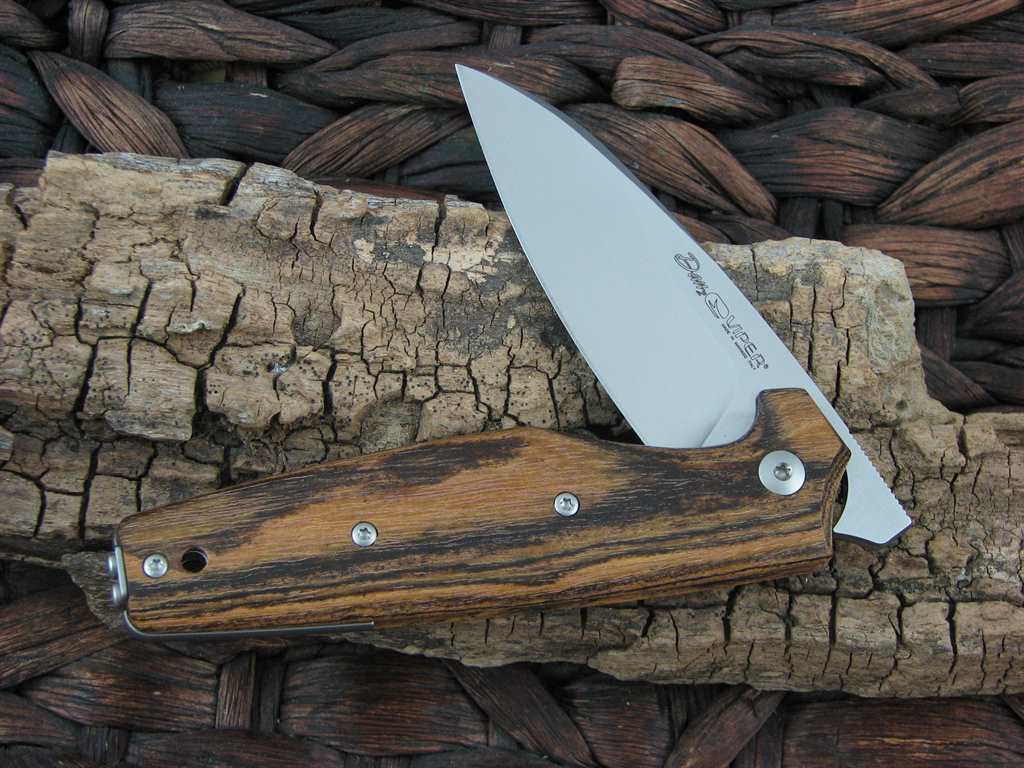 Viper Cutlery Dan2 Wharncliffe Bocote Wood Handles N690 Satin Steel V5930BC image 0