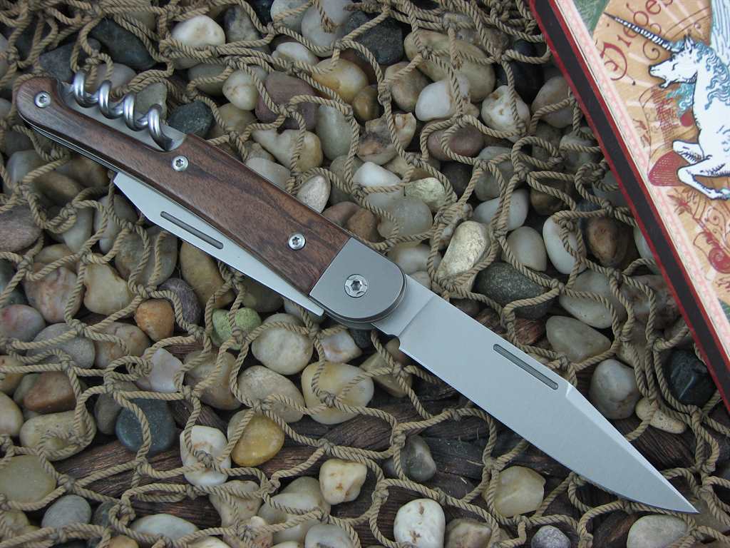 lionSteel Cutlery 3 Blade Jack Titanium Bolsters Santos Wood Handles M390 Steel JK3ST image 1