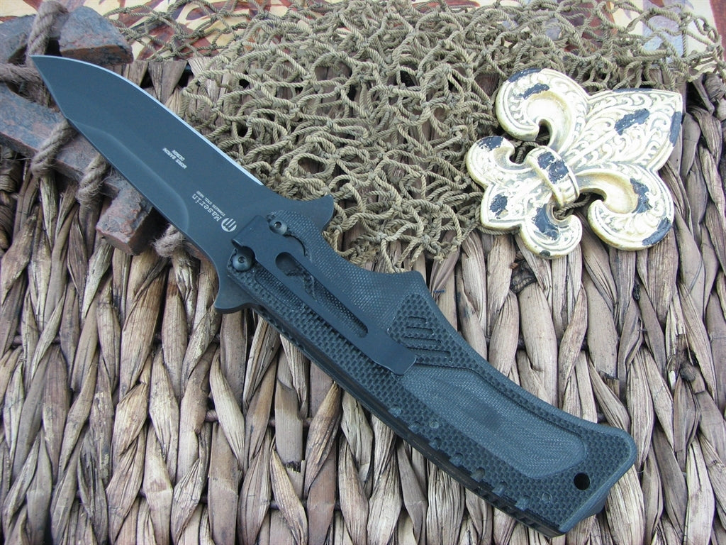 Maserin Cutlery Revolt Black G10 handles N690 steel Black finish 669 image 1