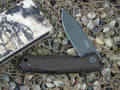 lionSteel Cutlery MYTO Framelock Earth Brown Aluminum Handles M390 Steel MT01AEB image 0