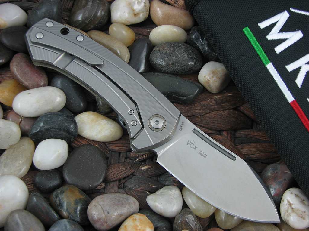 MKM lionSteel Jesper Voxnaes Colvera Framelock Green Canvas Micarta Handles Stonewash M390 Steel MKLS02GCT image 1