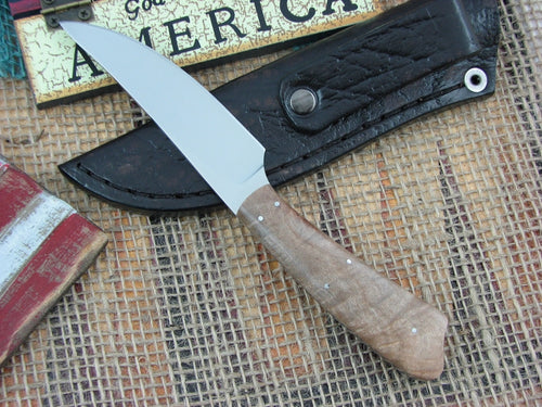 Arno Bernard Knives Wasp Scavenger Maple Burl handles N690 steel 4508 2014 Model image 1