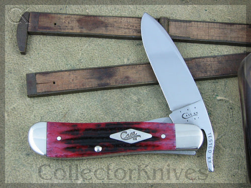 Case Knives 2015 TruSharp Crimson Bone Drop Point Russlock 51416