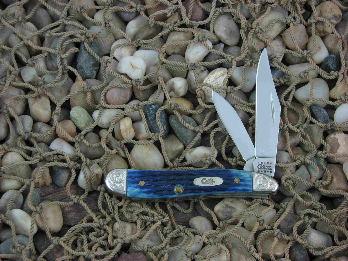 Case Cutlery 2000 Blue Jigged Bone Peanut with TruSharp steel 6220 