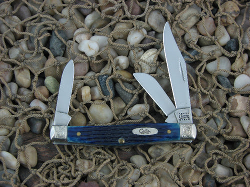 Case Cutlery 2000 Blue Jigged Bone Small Stockman with TruSharp steel 6344 
