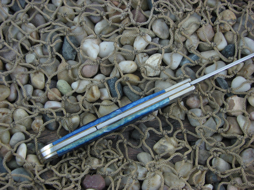 Case Cutlery 2000 Blue Jigged Bone Large Copperlock TruSharp Steel 61549L