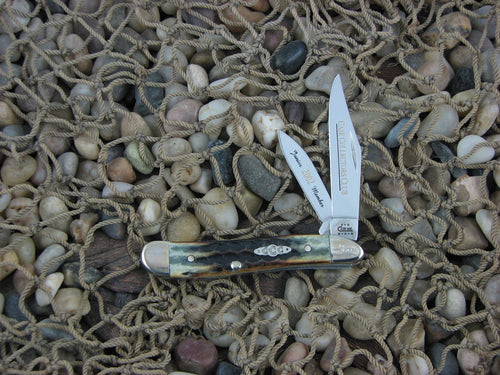 Case Collectors Club 2002 Burnt Moss Bone Peanut with TruSharp steel 6220 01522