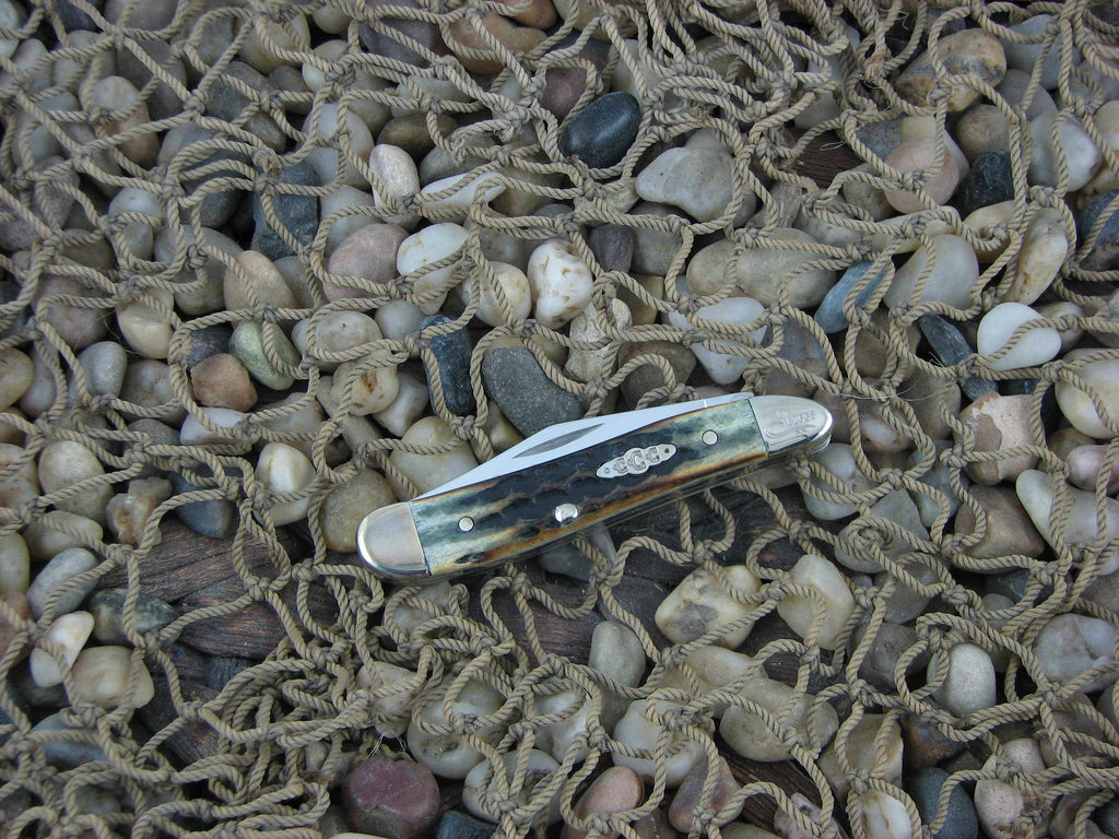 Case Collectors Club 2002 Burnt Moss Bone Peanut with TruSharp steel 6220 01522