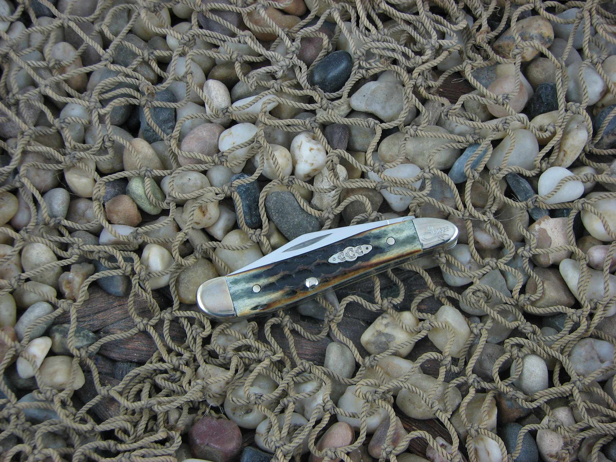 Case Collectors Club 2002 Burnt Moss Bone Peanut with TruSharp steel 6220 01522