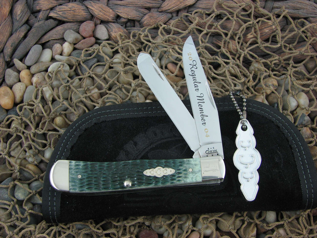 Case Collectors Club 2004 Green Bone Trapper with TruSharp steel 6154 07501 A