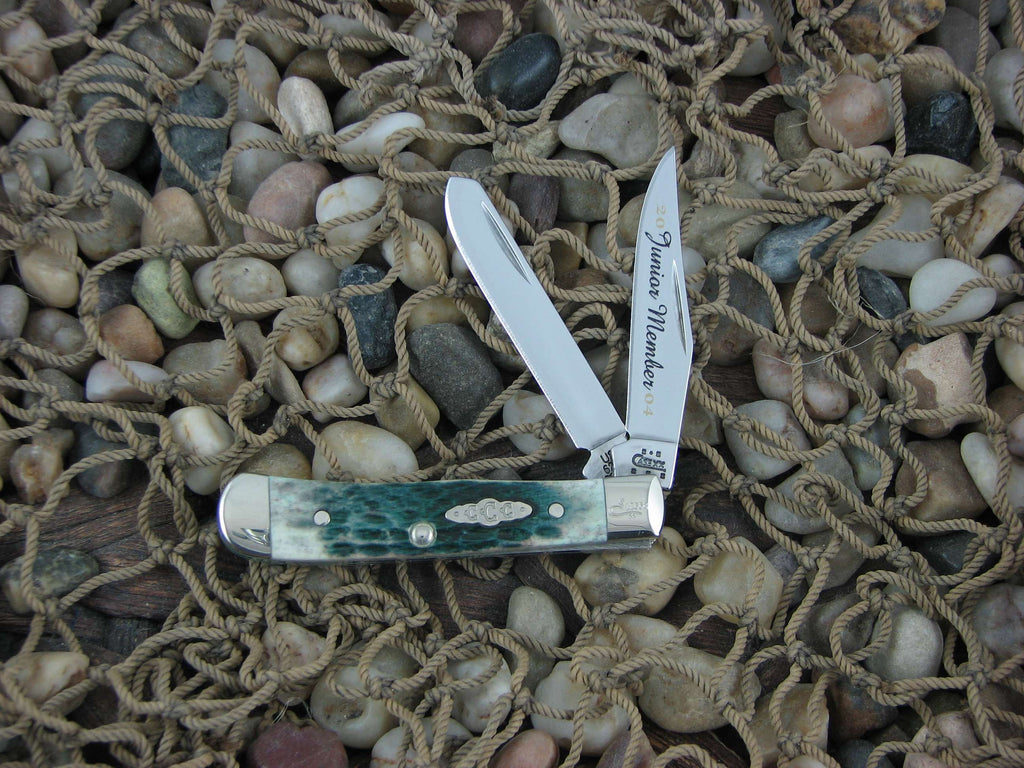Case Collectors Club 2004 Green Bone Tiny Trapper with TruSharp steel 62154 07500