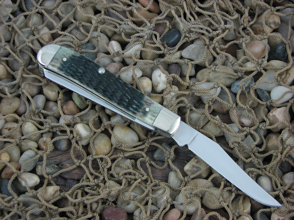 Case Collectors Club 2004 Green Bone Mini Trapper with TruSharp steel 6207 07502