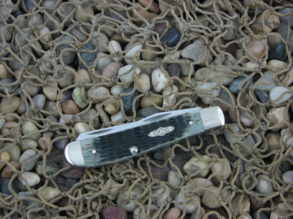 Case Collectors Club 2004 Green Bone Mini Trapper with TruSharp steel 6207 07502