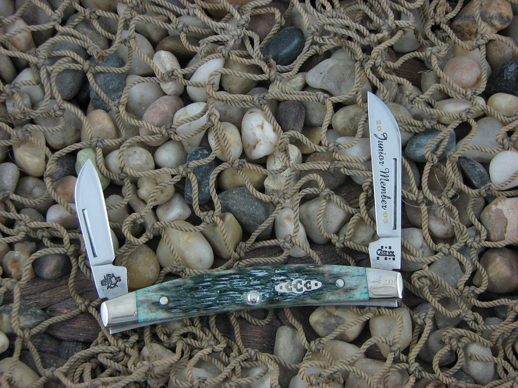 Case Collectors Club 2003 Green Bone Half Congress with TruSharp steel 6268 01960