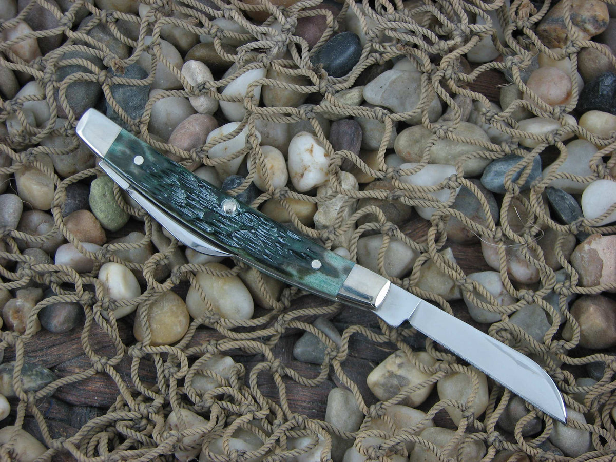 Case Collectors Club 2003 Green Bone Half Congress with TruSharp steel 6268 01960
