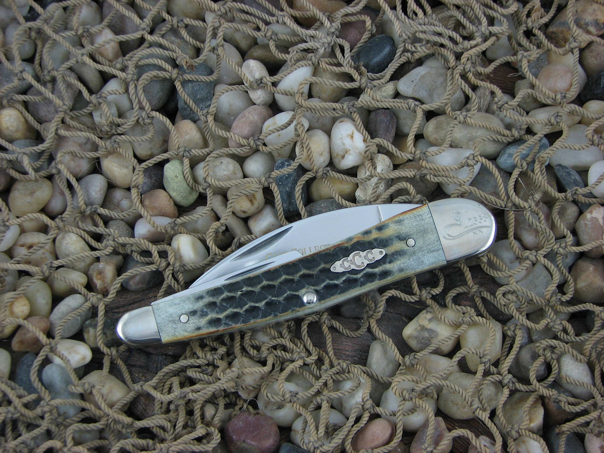 Case Collectors Club 2002 Burnt Moss Bone Seahorse Whittler with TruSharp steel 6355 01523 B