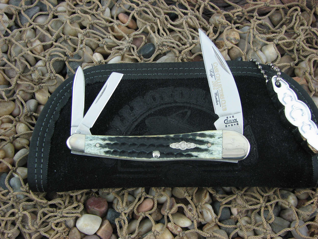 Case Collectors Club 2002 Burnt Moss Bone Seahorse Whittler with TruSharp steel 6355 01523