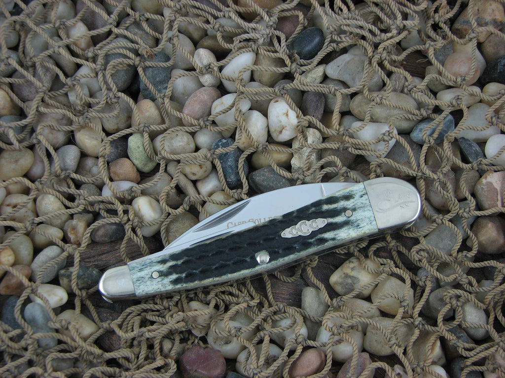 Case Collectors Club 2002 Burnt Moss Bone Seahorse Whittler with TruSharp steel 6355 01523