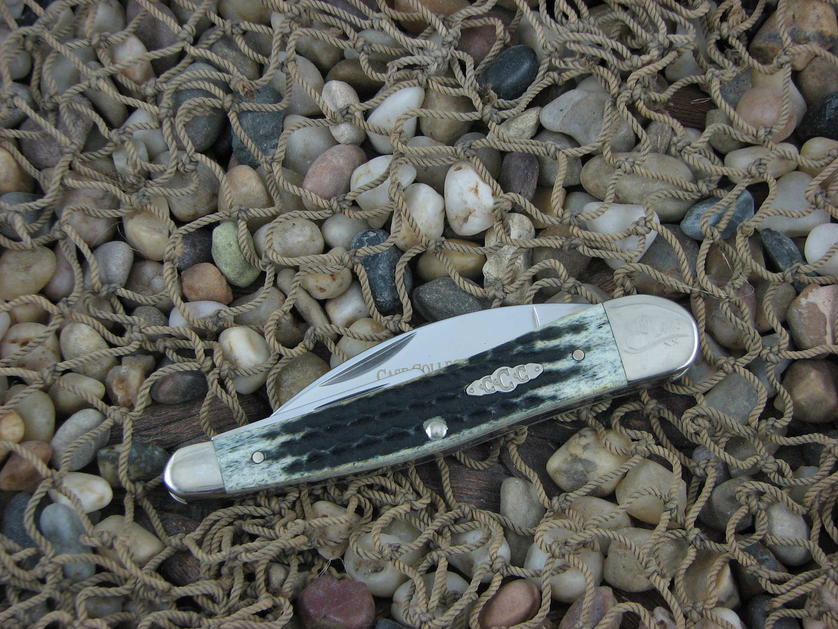 Case Collectors Club 2002 Burnt Moss Bone Seahorse Whittler with TruSharp steel 6355 01523