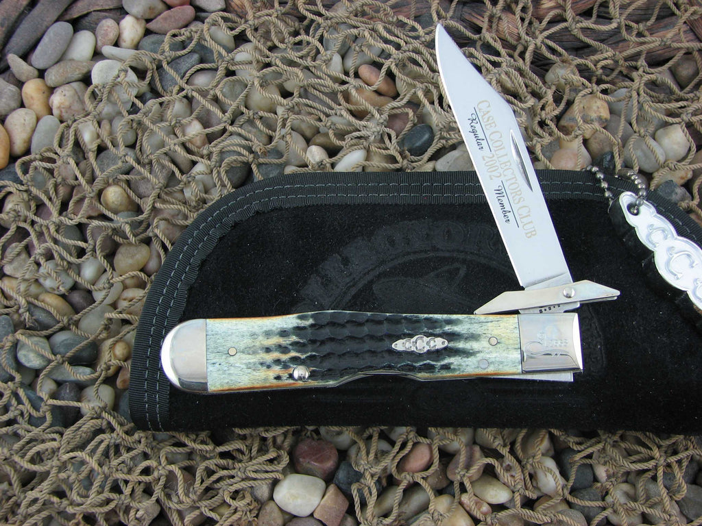 Case Collectors Club 2002 Burnt Moss Bone Cheetah with TruSharp steel 6111.5L 01524