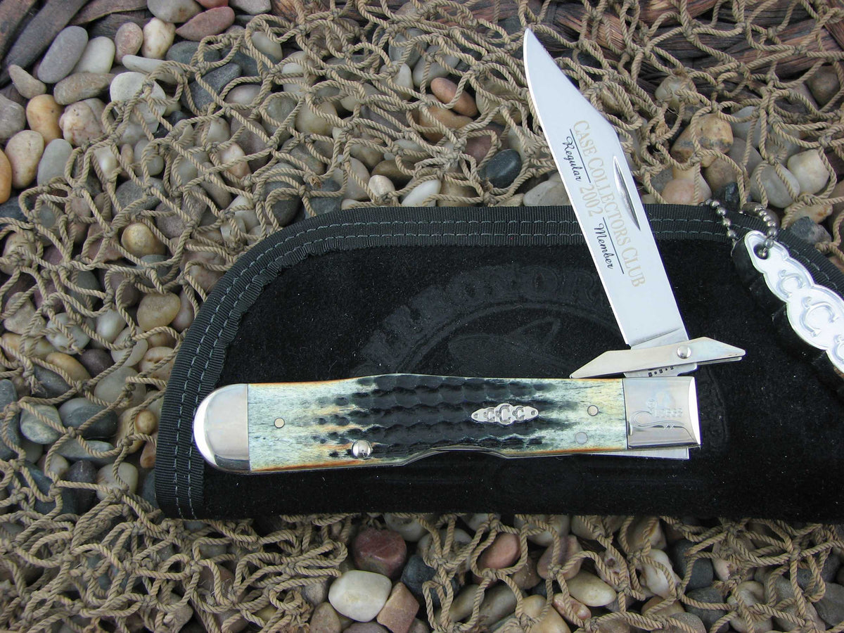 Case Collectors Club 2002 Burnt Moss Bone Cheetah with TruSharp steel 6111.5L 01524